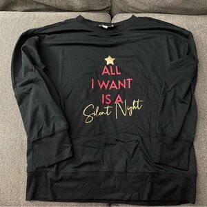 NWOT Black Holiday Long Sleeve Shirt